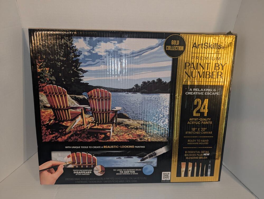 ArtSkills Lakeside Serenity Premium Paint by Number Kit 16" x 20"